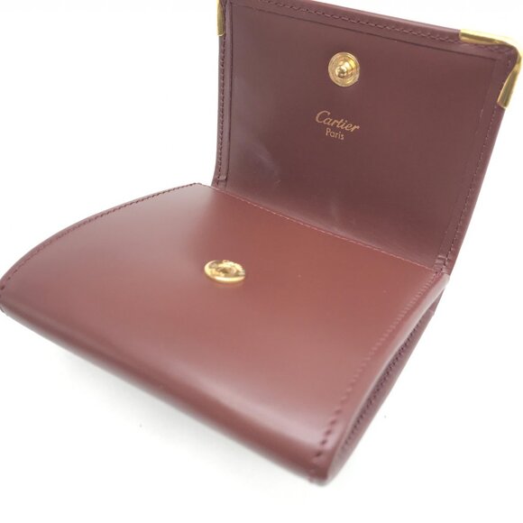 Cartier Burgundy Coin Wallet - Picture 6 of 10